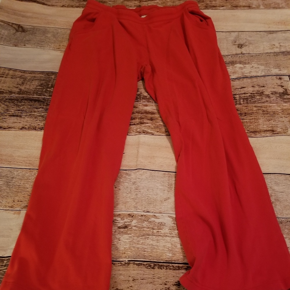 Red lounge pants